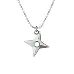 Shuriken Necklace // Antique Silver