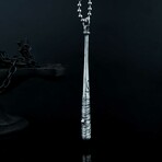Baseball Bat Necklace // Antique Silver