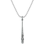 Baseball Bat Necklace // Antique Silver
