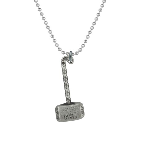 Thor's Hammer Necklace // Antique Silver