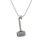 Thor's Hammer Necklace // Antique Silver