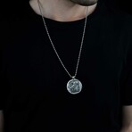 Owl of Athena Necklace // Antique Silver