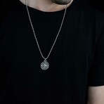 Compass Medallion // Antique Silver