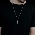 Machete Necklace // Antique Silver