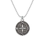 Compass Medallion // Antique Silver