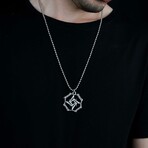 Metallica Necklace // Antique Silver