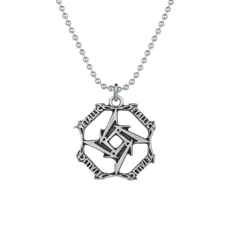 Metallica Necklace // Antique Silver
