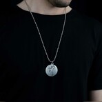 Fighter Medallion // Antique Silver