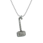 Thor's Hammer Necklace // Antique Silver