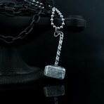 Thor's Hammer Necklace // Antique Silver