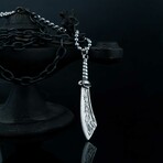 Machete Necklace // Antique Silver