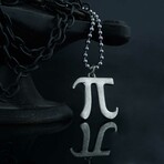 Pi Necklace // Antique Silver