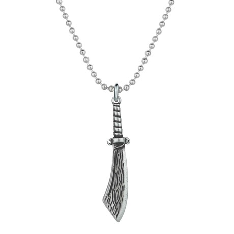 Machete Necklace // Antique Silver