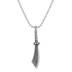 Machete Necklace // Antique Silver