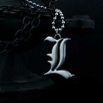 L Necklace // Antique Silver