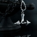 Bodybuilder Necklace // Antique Silver