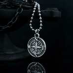 Compass Medallion // Antique Silver