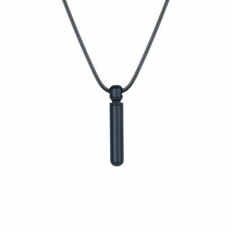 Black Urn Necklace // Black