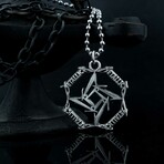 Metallica Necklace // Antique Silver