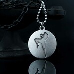 Fighter Medallion // Antique Silver