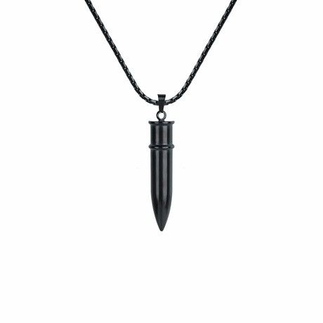 Black Bullet Necklace // Black