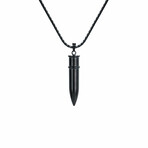 Black Bullet Necklace // Black