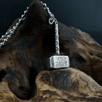 Thor's Hammer Necklace // Antique Silver
