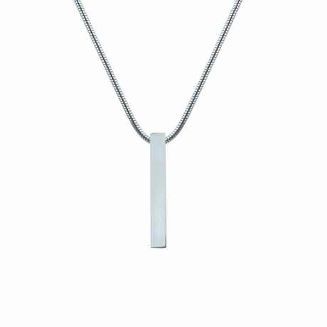 Silver Bar Necklace // Silver
