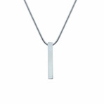 Silver Bar Necklace // Silver