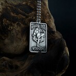 Muay Thai Dog Tag // Antique Silver