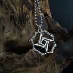 Metallica Necklace // Antique Silver