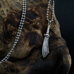 Machete Necklace // Antique Silver