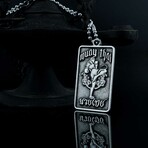 Muay Thai Dog Tag // Antique Silver