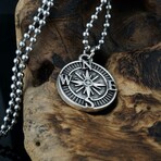 Compass Medallion // Antique Silver