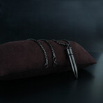 Black Bullet Necklace // Black