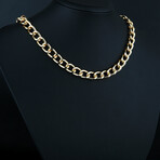 Curb Chain Necklace // Gold