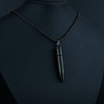 Black Bullet Necklace // Black