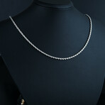 Rope Chain Necklace // Silver