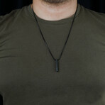 Black Bar Necklace // Black