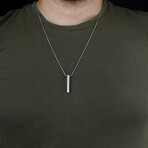 Silver Bar Necklace // Silver