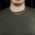 Curb Chain Necklace // Gold