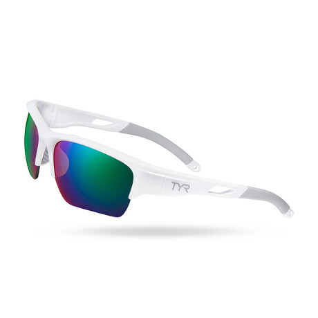 TYR Unisex Vatcher HTS Performance Polarized Sunglasses // Green + White