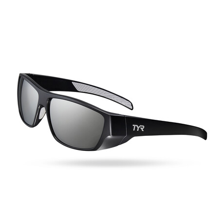 TYR Mens Knox HTS Polarized Sunglasses // Silver + Black