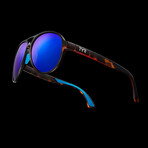 TYR Unisex Newland Aviator HTS Polarized Sunglasses // Blue + Tortoiseshell
