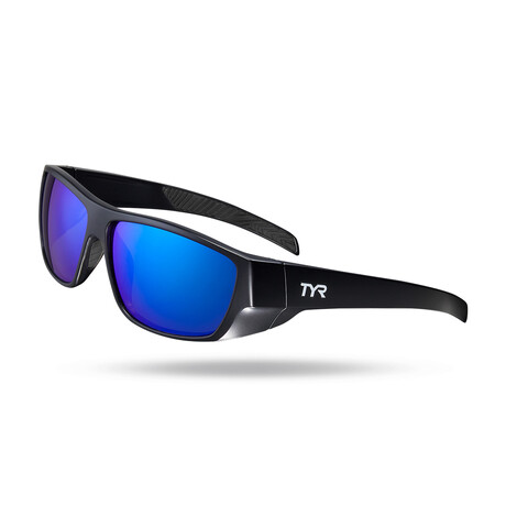 TYR Mens Knox HTS Polarized Sunglasses // Blue + Black