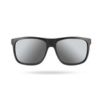 TYR Mens Apollo HTS Lifestyle Polarized Sunglasses // Silver + Black