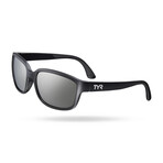 TYR Ladies Mora Kai HTS Polarized Sunglasses // Black + Silver Mirror