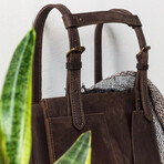 Capital Leather Tote // Brown (Brown)