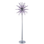 Artic 64" Glass Floor Lamp // Chrome Base + Purple Glass