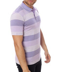 Weston Regular-Fit Striped Polo // Lilac (Small)